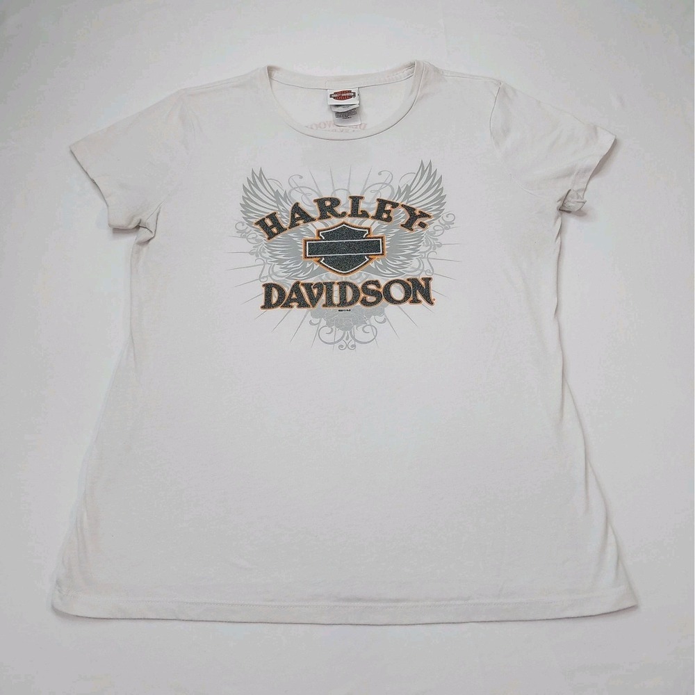 Harley Davidson T Shirt Women's Size  XL Deadwood SD  Glitter Logo